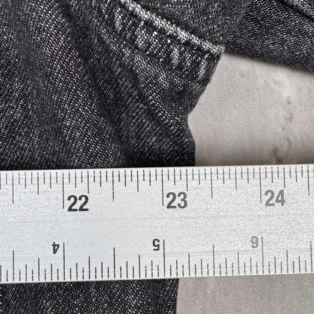 Levis Type 1 Trucker Jacket‎ Mens Medium Black Denim Western Vintage Faded